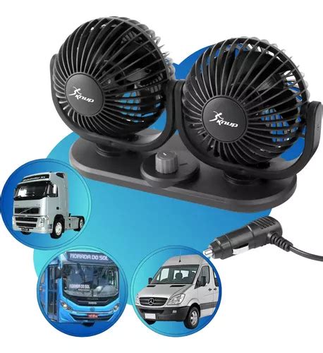 Mini Ventilador Automotivo 24v Portátil Silencioso Caminhão MercadoLivre