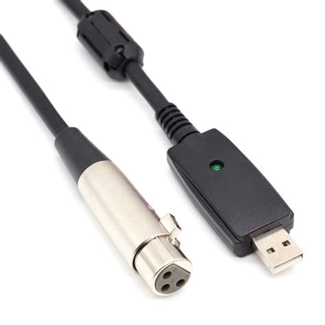 SiYear câble USB mâle vers XLR Femelle Convertisseur 3 broches Câble de