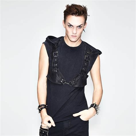 Gothic Punk Sleeveless Harness Round Neck Black Hooded Rebelsmarket