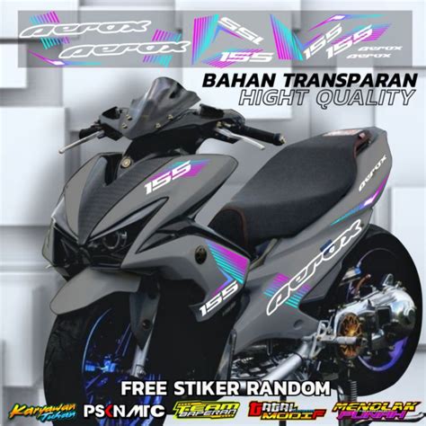 Jual STIKER AEROX STRIPING AEROX 155 OLD TRANSPARAN Varian Warna