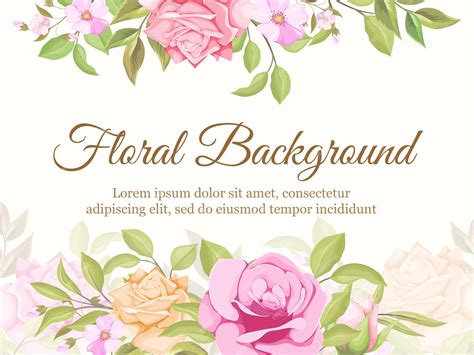 Premium Vector | Floral concept wedding background