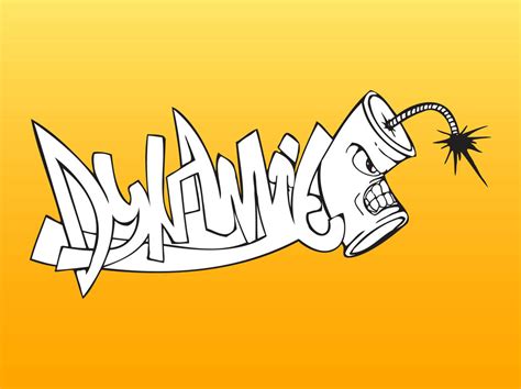 dynamite graffiti vector art graphics freevectorcom