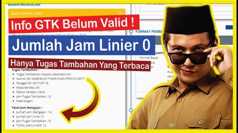 Info Gtk Belum Valid Jumlah Jam Linier Dan Tugas Tambahan Terbaca