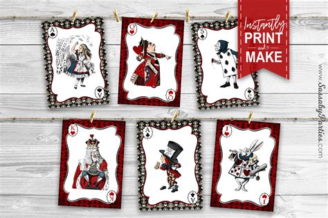 Queen Of Hearts Alice In Wonderland Card