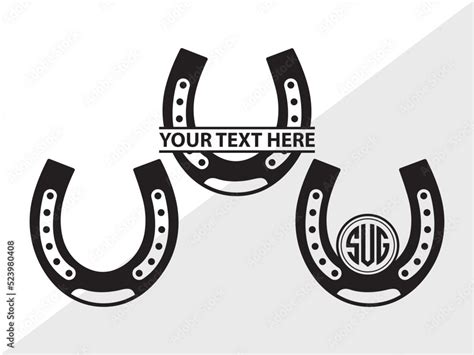 Horseshoe Monogram Svg Horseshoe Svg Triumph Horseshoe Svg Horse