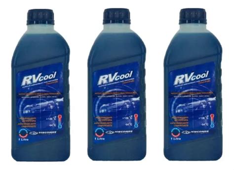 Kit L Aditivo Radiador Visconde Concentrado Rvcool Azul