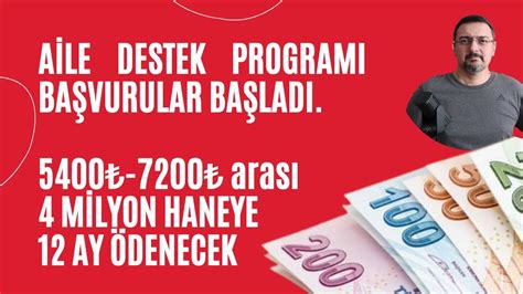 AYLIK 600 AİLE DESTEK PROGRAMI BAŞVURUSU NASIL YAPILIR 12 ay boyunca