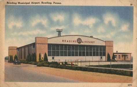 Reading Municipal Airport Pennsylvania Postcard