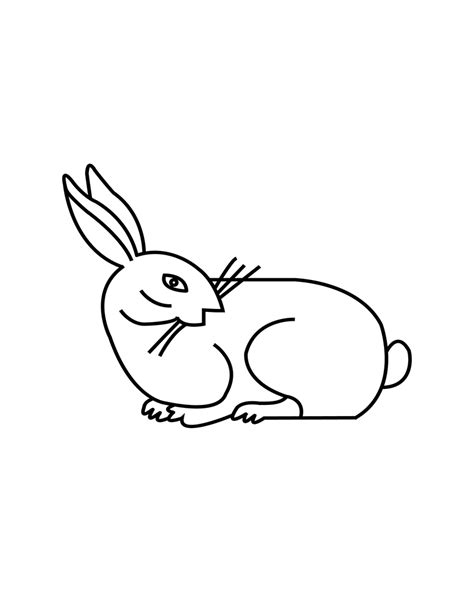 Easter Rabbit Coloring Page - Free Printable Coloring Pages for Kids