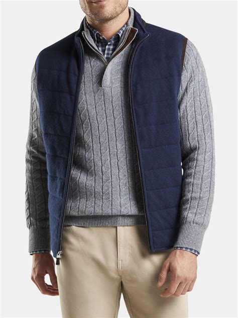 Peter Millar Crown Wool Cashmere Full Zip Vest 29800 Saint Bernard