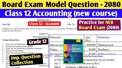 Class 12 Account Model Question 2080 NEB Board Exam Accounting Model