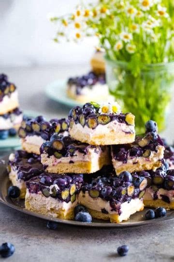 Blueberry Cream Cheese Bars - The Seaside Baker