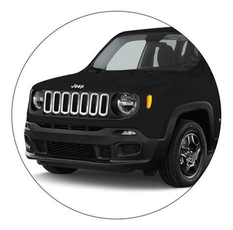 Aplique Frontal Aro Cromado Grade Jeep Renegade 2017 2018