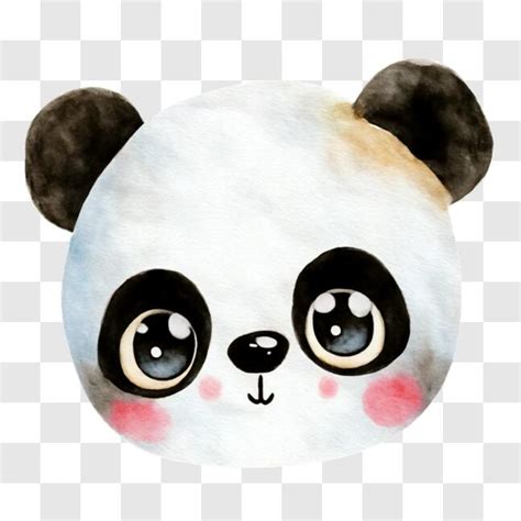 Baixe Cabe A De Urso Panda Em Aquarela Olhos Grandes E Bochechas