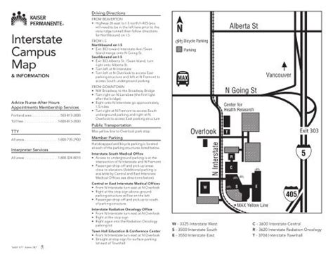 Kaiser Permanente Interstate Campus Map