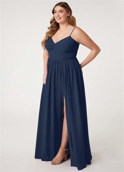 Dark Navy Azazie Zeya Bridesmaid Dresses Azazie