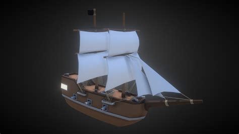 Low Poly Pirate Ship 3D Model By NE14ABJ 458f7ec Sketchfab