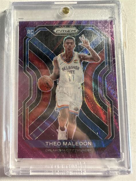 K Panini Prizm Prizms Purple Wave Theo Maledon Ebay