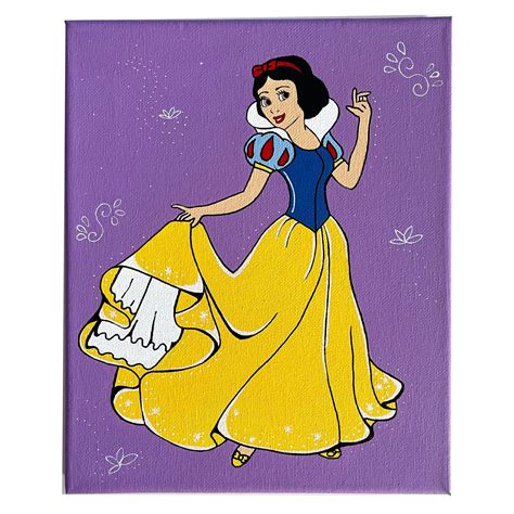 Disney Princess Canvas Painting Wall Art Canvas Art Acrylic Etsy