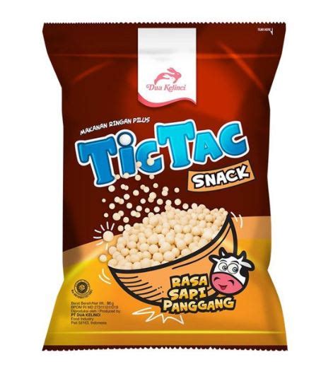 Dua Kelinci Tic Tac Snack Rasa Sapi Panggang 90 G Warindo