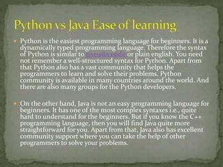 Which Is Better Java Or Python And How PPT