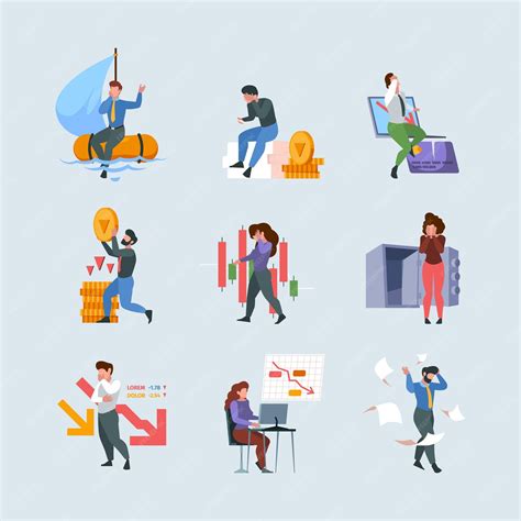 Premium Vector | Financial crisis business collapse money fail