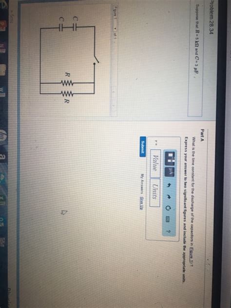 Solved What Is The Time Constant For The Discharge Of The