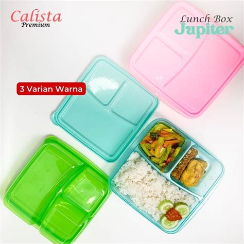 Jual Calista Lunch Box Jupiter Kotak Makan Sekat 3 Shopee Indonesia