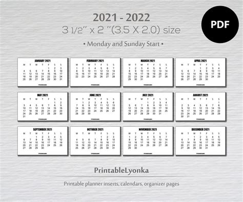 Mini calendar printable - jeansbool