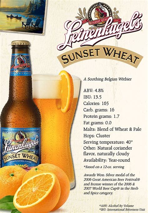 Leinenkugels Sunset Wheat Like Your Very Own Sunset In A Bottle