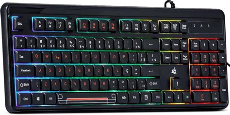 Teclado Gamer Semi Mec Nico Led Rgb Fun Es Multim Dia Anti Ghosting