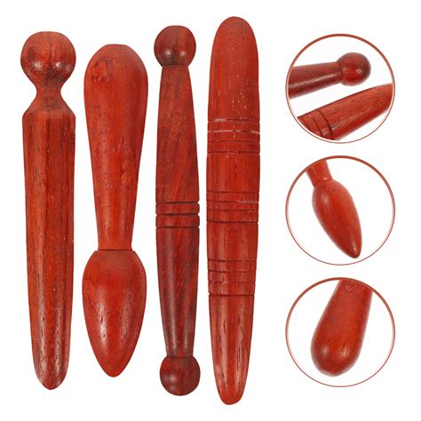 Jual Preorder 4 Pcs Wooden Stick Acupuncture Foot Reflexology Chart