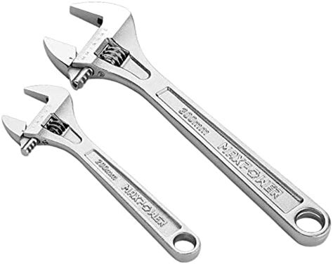 MAXPOWER 2PCS Heavy Duty Adjustable Wrench Set 8 Inch 12 Inch