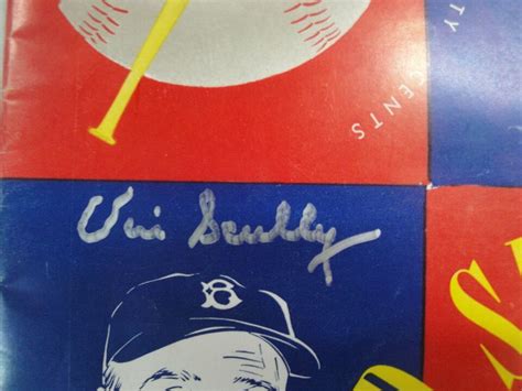 Vin Scully Sandy Koufax Signed Auto Original World Series Program