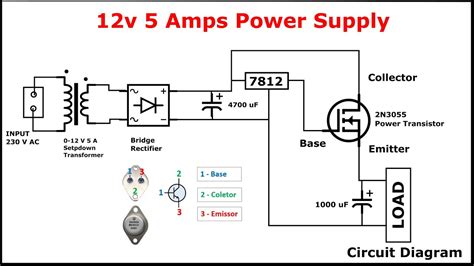 12v 5 Regulated Power Supply Circuit Diagram