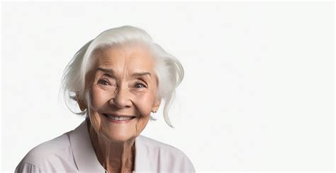 Premium AI Image | old woman isolated white background Happy elderly ...