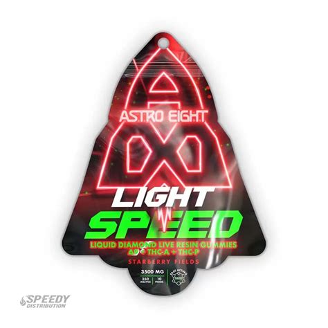 ASTRO EIGHT LIGHT SPEED LIQUID DIAMOND LIVE RESIN GUMMIES 10CT Speedy