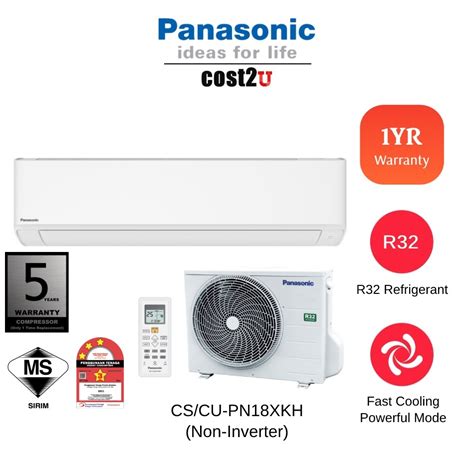 Panasonic Standard Non Inverter R32 Air Conditioner Cs Pn18xkh Cs