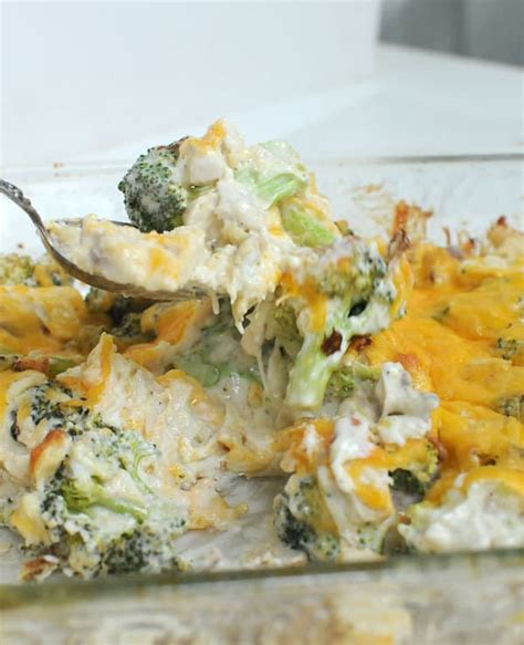 Cheesy Chicken & Broccoli Bake - Two Lucky Spoons