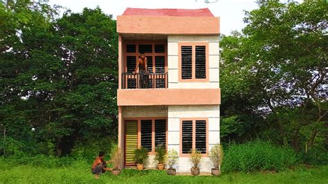 Building Two Story Luxury Modern Mud Villa By Wood Bamboo Mud And