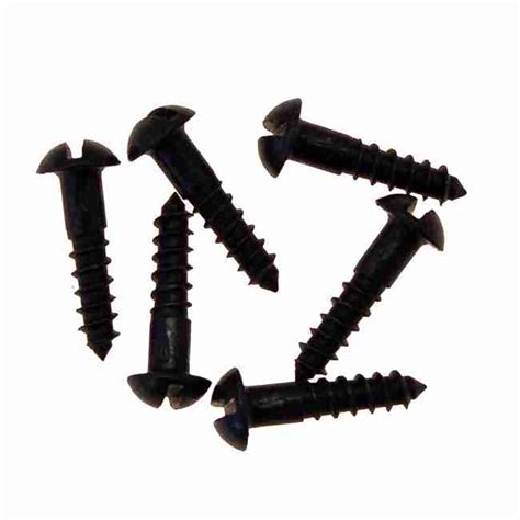 Black Finished Round Head Slotted Wood Screws 20 Count 5x5 8 Bm 1009ob