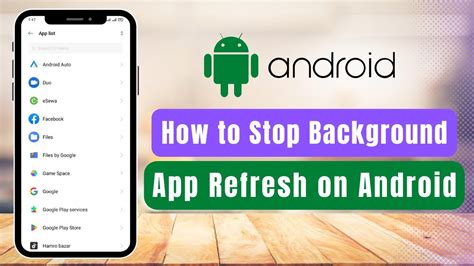 Stop Background App Refresh In Android Youtube