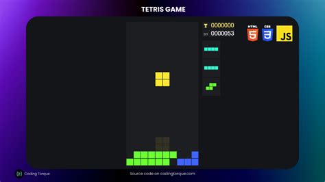 Tetris Game Using Vanilla Javascript Coding Torque