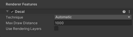 Unity Manual Decal Renderer Feature Reference