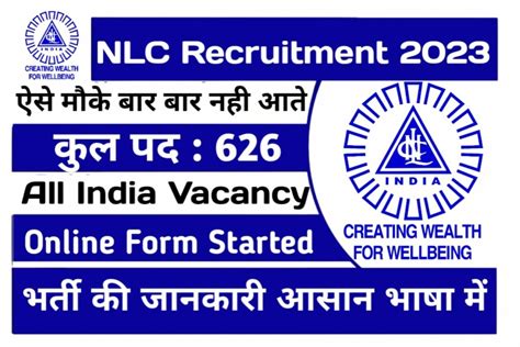 Nlc Recruitment Notification Apply Online For Graduate