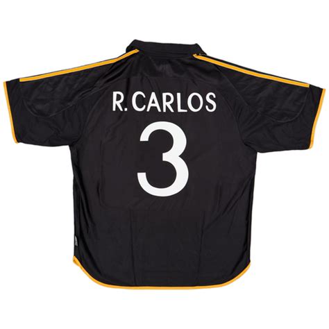 1999 01 Real Madrid Away Shirt R Carlos 3 7 10 XL