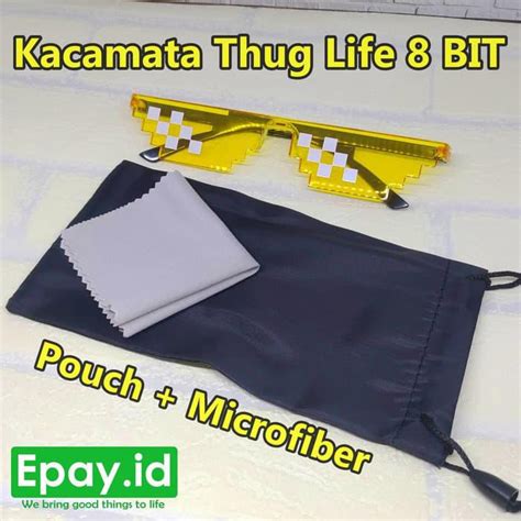 Jual Kacamata Thug Life Pixel Sunglases Deal With It Hype Meme