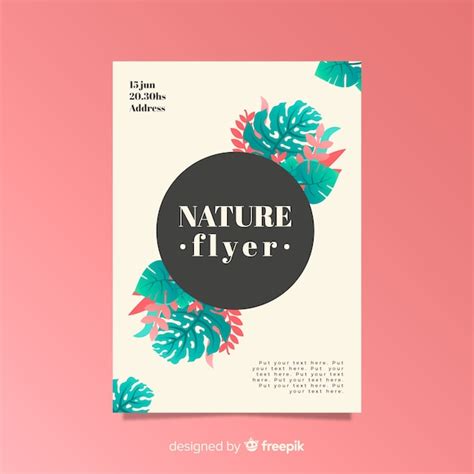 Plantilla De Flyer De Naturaleza Vector Gratis