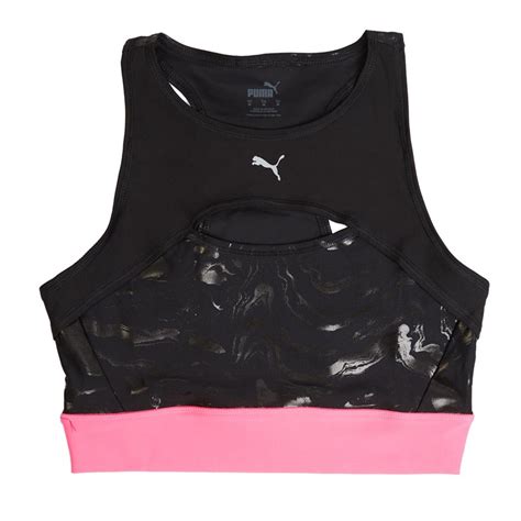 Buy Puma Womens Run Ultraform Aop Crop Running Tank Puma Black Sunset Glow