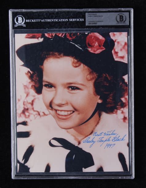 Shirley Temple Black Signed 8x10 Photo Inscribed Best Wishes And 1997